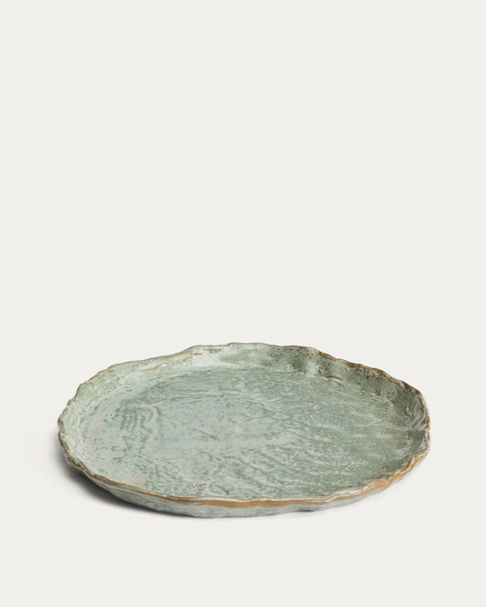 Alenia brown ceramic dinner plate