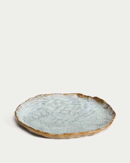 Alenia brown ceramic dinner plate