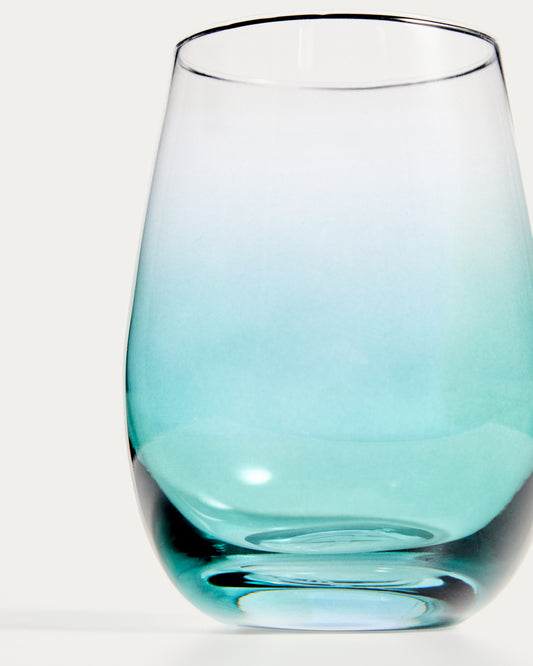 Irides blue glass cup, 42 cl