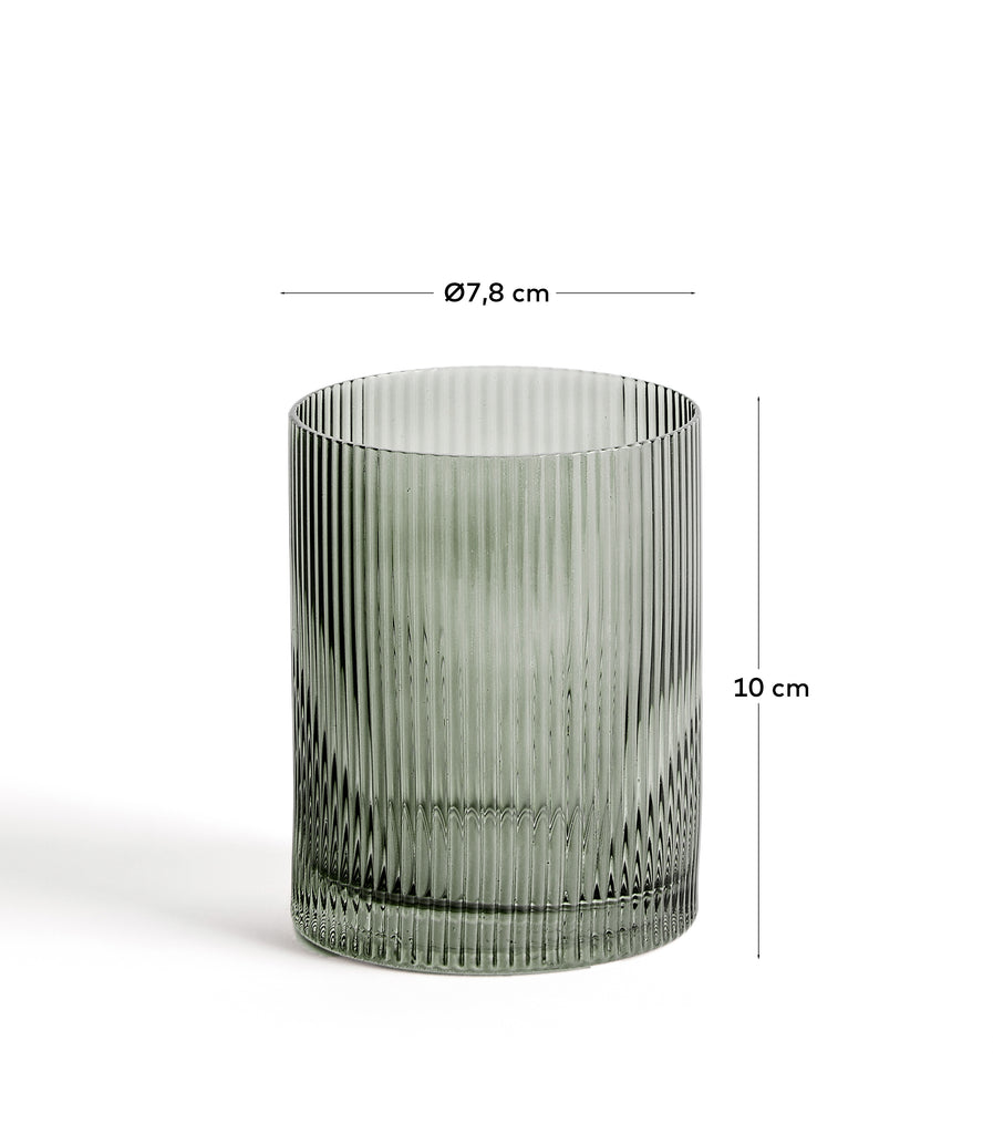 Eluria green glass cup, 32.5 cl