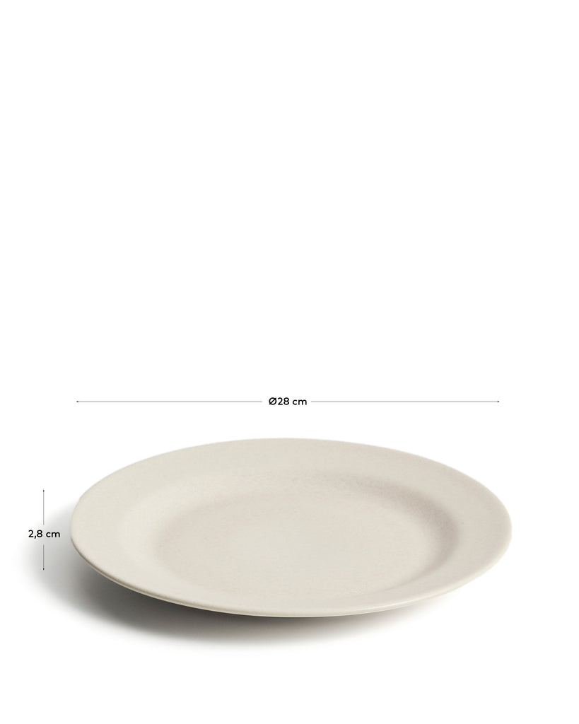 Sermin beige ceramic plate