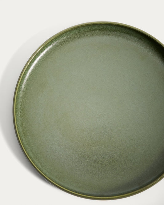 Uilo green ceramic plate