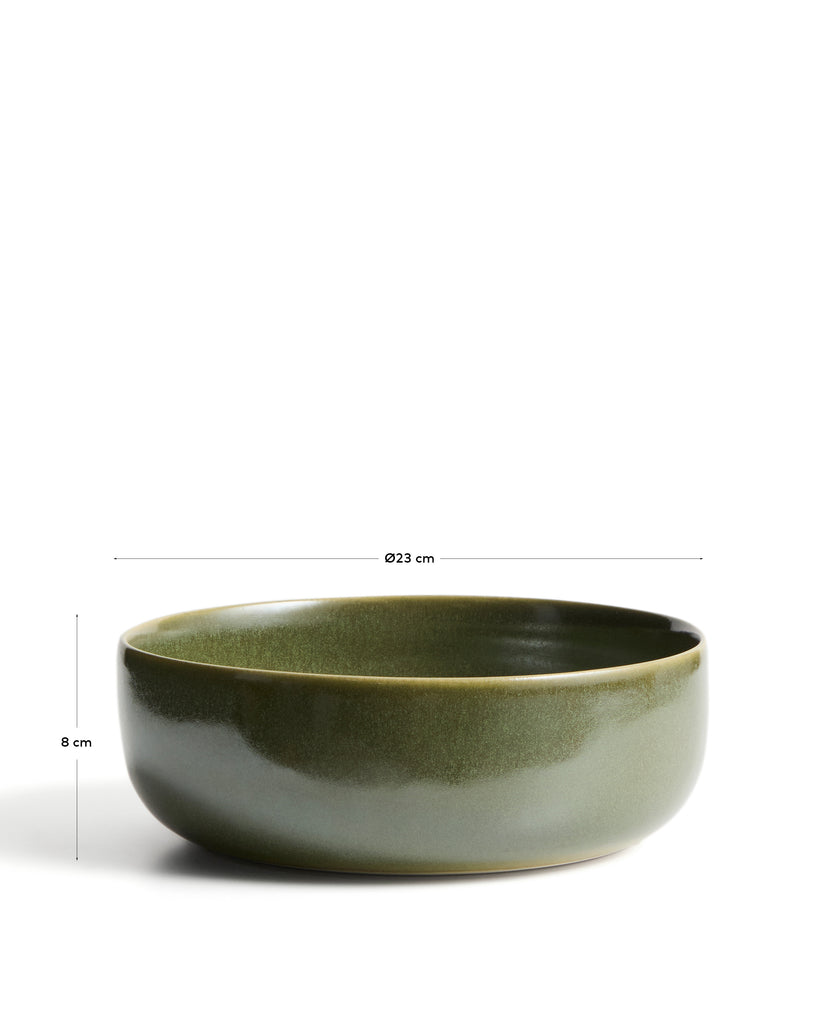 Uilo large green ceramic bowl