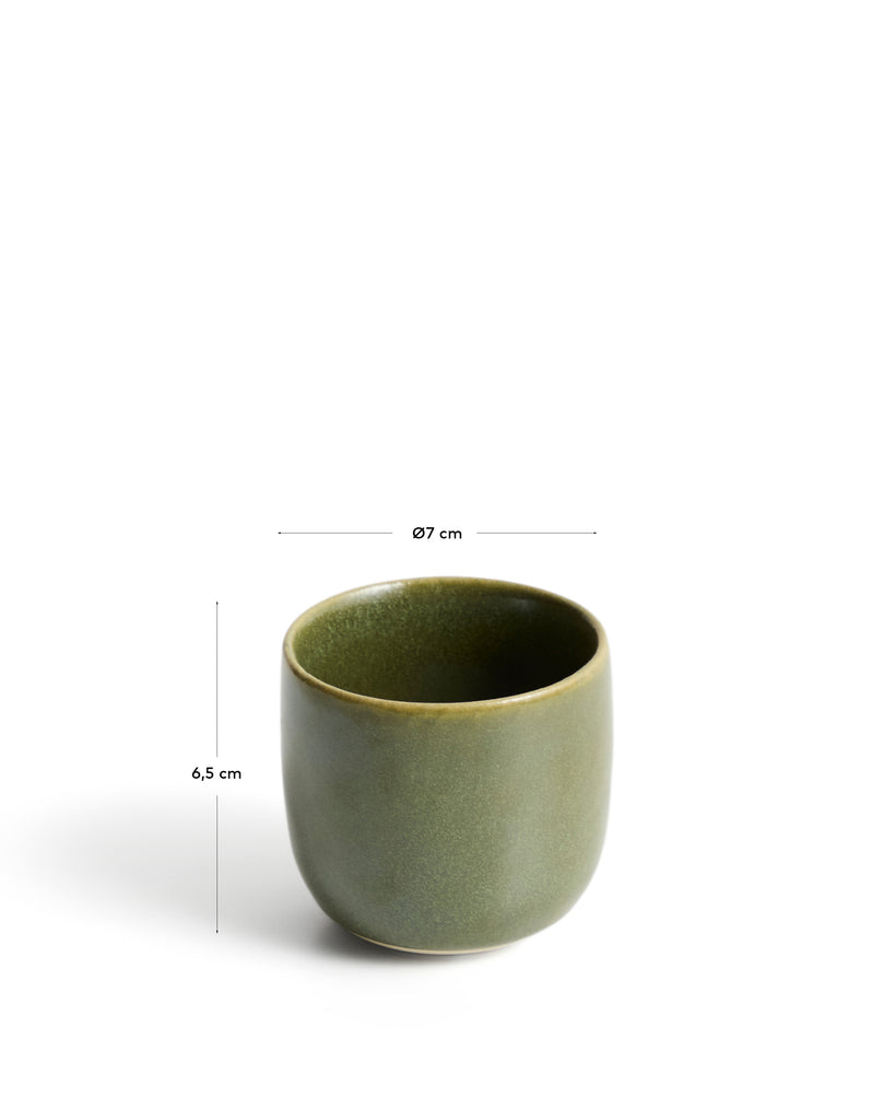 Uilo green ceramic mug