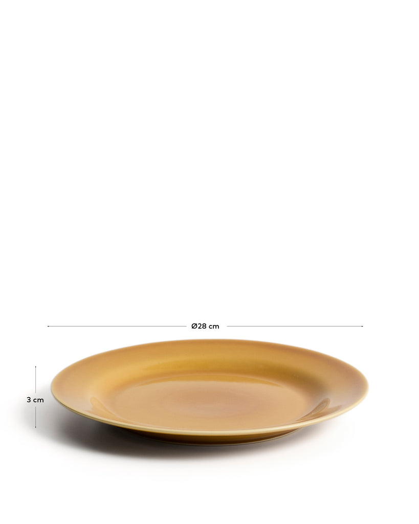 Selune yellow ceramic plate