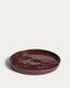 Daner burgundy ceramic plate