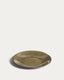 Aderno moss green ceramic dessert plate