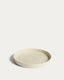 Daner ecru ceramic dessert plate