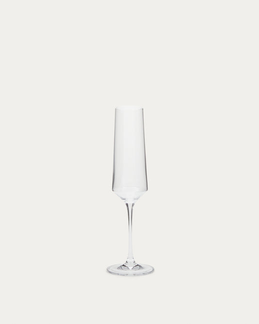 Kiro champagne flute in transparent glass, 21 cl