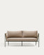 Zivia outdoor 2-seater sofa in ecru rope cord and green galvanised steel 178cm