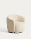 Odenia swivel armchair in pearl velvet-effect fabric FSC Mix Credit