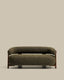Granite 2-seater sofa in green chenille with solid ash wood legs with walnut finish 155cm FSC 100%