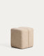 Nedilo square beige FSC Mix Credit chenille footrest