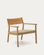 Yalia armchair in solid oak wood with natural finish and paper rope seat FSC Mix Credit