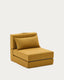 Arty mustard -coloured, convertible pouffe/bed 70 x 89 (200) cm