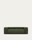 Blok 3-seater sofa in green thick corduroy 240cm FSC Mix Credit