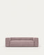Blok 3-seater sofa in pink thick corduroy 240cm FSC Mix Credit