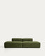 Blok 3-seater sofa in green thick corduroy 290cm FSC Mix Credit