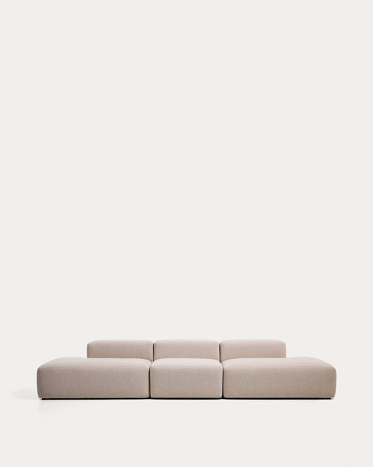 Blok beige chenille 4-seater sofa 380cm FSC Mix Credit