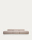 Blok beige chenille 4-seater sofa 380cm FSC Mix Credit