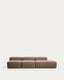 Blok brown chenille 3-seater sofa with right terminal 325cm FSC Mix Credit