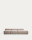 Blok beige chenille 3-seater sofa with right terminal 325cm FSC Mix Credit