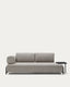 Compo 3 seater sofa with large tray in Beige-Grey, 252 cm