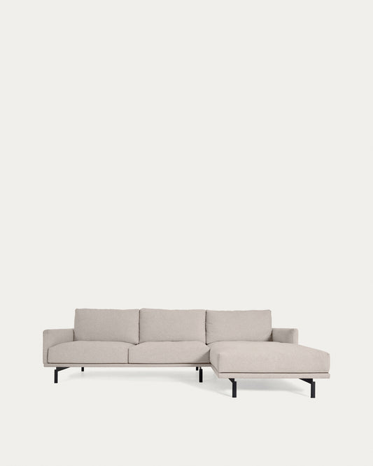 Galene 3 seater sofa with right-hand chaise longue in beige, 254 cm FSC Mix Credit
