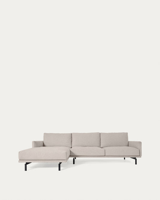 Galene 3 seater sofa with left-hand chaise longue in beige, 254 cm FSC Mix Credit