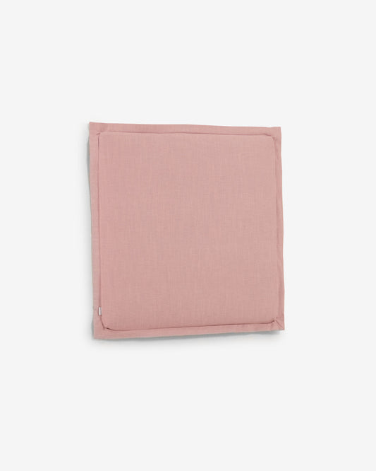 Tanit headboard with pink linen removable cover, for 90 cm beds