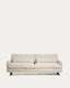 Veliro beige chenille 3-seater sofa with black steel legs 240cm FSC Mix Credit