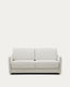 Nuala 3-seater sofa bed in pearl-coloured chenille 204cm
