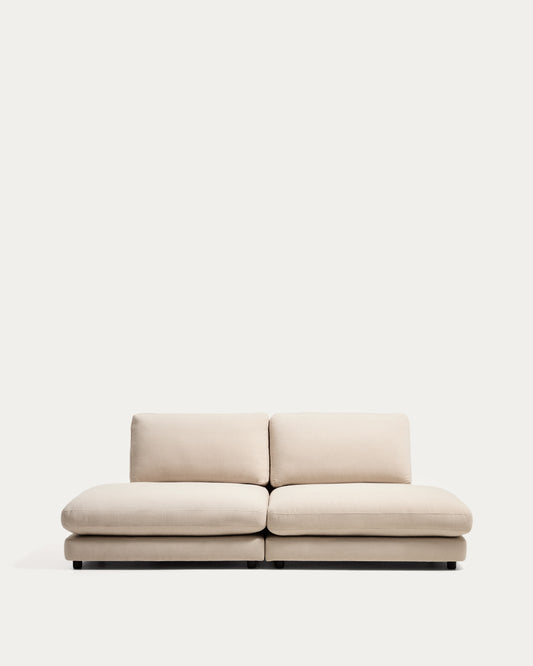 Gala 3-seater modular sofa in beige chenille, FSC Mix Credit, 240 cm