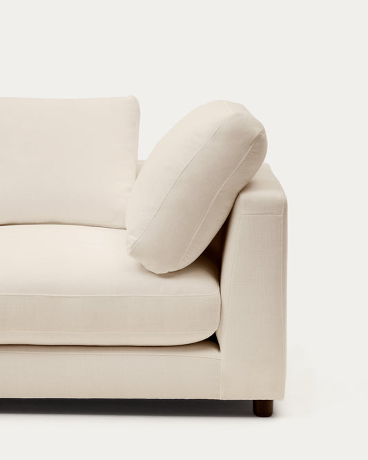 Gala left chaise longue in beige chenille FSC Mix Credit 193 x 105cm