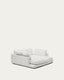 Gala 3-seater sofa with double chaise longue in white chenille FSC Mix Credit 210cm