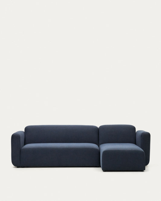 Neom 3 seater modular sofa, right/left chaise longue in blue, 263 cm FSC Mix Credit