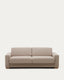 Anley beige 4-seater sofa bed with solid beech wood legs 244cm FSC Mix Credit