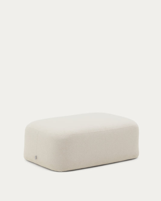 Martina ecru chenille footrest 123 x 85cm