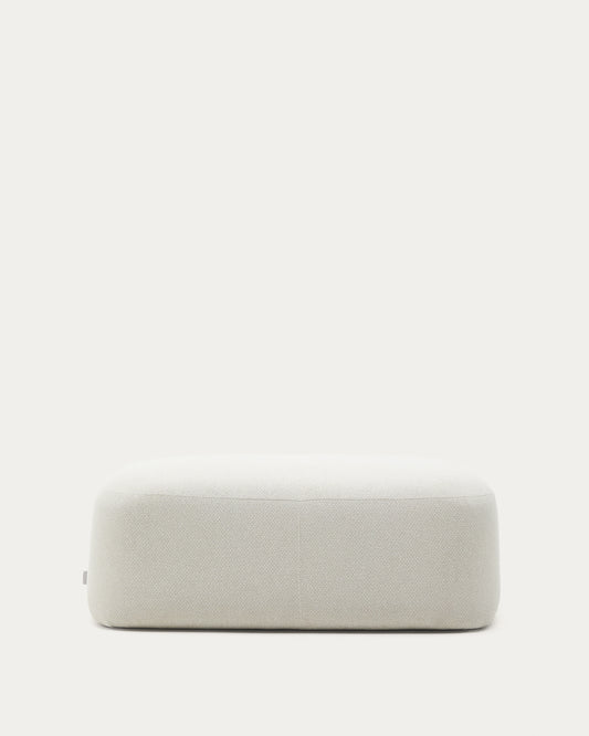 Martina ecru chenille footrest 123 x 85cm