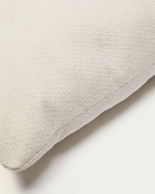 Martina ecru chenille cushion 60 x 52cm
