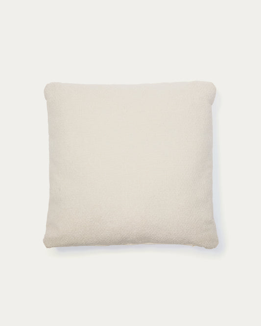 Martina ecru chenille cushion 52 x 52cm