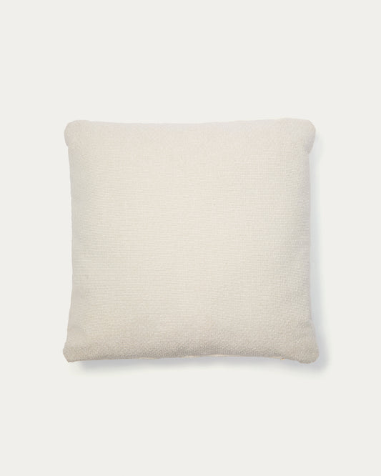 Martina ecru chenille cushion 52 x 52cm