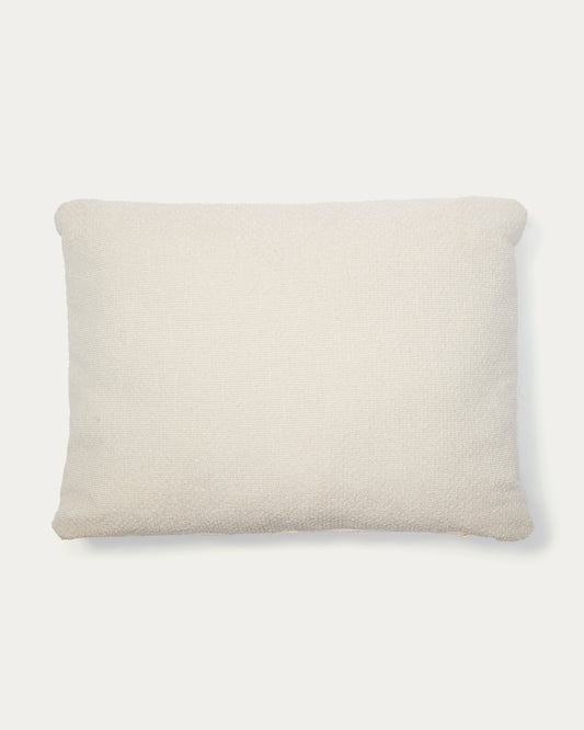 Martina ecru chenille cushion 47 x 36cm