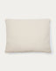Martina ecru chenille cushion 47 x 36cm
