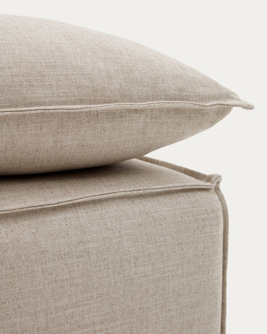 Anarela linen pouffe cover, 80 x 80 cm