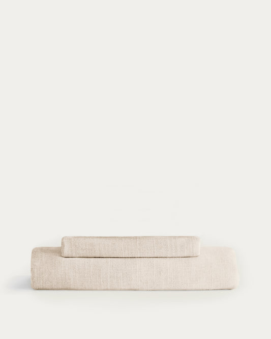 Anarela linen pouffe cover, 80 x 80 cm