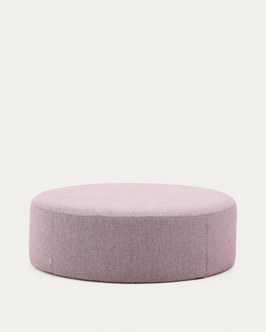 Kaeli purple footrest with removable cover Ø120cm