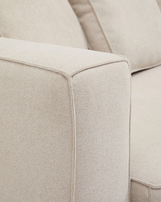 Marela beige chenille 3-seater sofa bed 236cm FSC Mix Credit
