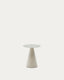 Wilshire side table with frosted tempered glass and steel with matt grey painted finish Ø35cm