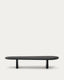 Pirita coffee table made from solid oak wood in a black finish, 147 x 65 cm FSC 100%